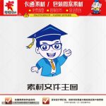 《卡通小博士》素材【原创设计】【已签约授权放心购买】-LOGO标兵-专业设计平台-海量素材资源