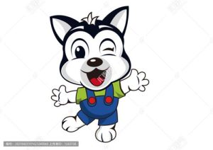 《卡通小灰狗》素材【原创设计】【已签约授权放心购买】-LOGO标兵-专业设计平台