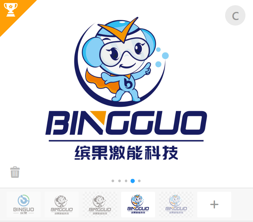 缤果高科技材料环保logo【真实案例仅供展示不得抄袭模仿】 - LOGO标兵-专业设计平台-海量素材资源-LOGO标兵-专业设计平台-海量素材资源