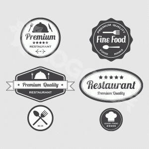 餐饮徽标西餐图标（二）LOGO 【AI,PSD源文件】【LOGO模版素材】-LOGO标兵-专业设计平台