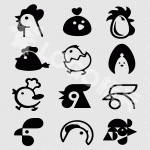 鸡图标小鸡LOGO 【AI,PSD源文件】【LOGO模版素材】-LOGO标兵-专业设计平台-海量素材资源