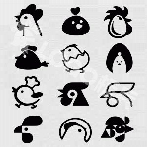 鸡图标小鸡LOGO 【AI,PSD源文件】【LOGO模版素材】-LOGO标兵-专业设计平台