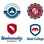 学院风培训班教育机构图标LOGO（四）【AI源文件】-LOGO标兵-专业设计平台-海量素材资源