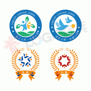 中小学校徽班徽培训班多款LOGO原创制作 【AI源文件】【LOGO模版】-LOGO标兵-专业设计平台