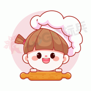 卡通厨师女孩烘焙糕点（八）【AI,PSD源文件】【卡通设计】-LOGO标兵-专业设计平台