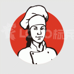 女厨师卡通头像图标LOGO 【AI,PSD源文件】【LOGO模版素材】-LOGO标兵-专业设计平台-海量素材资源