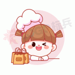 卡通厨师女孩店员美食（四）【AI,PSD源文件】【卡通设计】-LOGO标兵-专业设计平台-海量素材资源