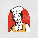 女厨师卡通图标LOGO 【AI,PSD源文件】【LOGO模版素材】-LOGO标兵-专业设计平台-海量素材资源