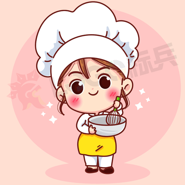 卡通女厨师卡通形象LOGO 【AI,PSD源文件】【卡通形象】 - LOGO标兵-专业设计平台-海量素材资源-LOGO标兵-专业设计平台-海量素材资源