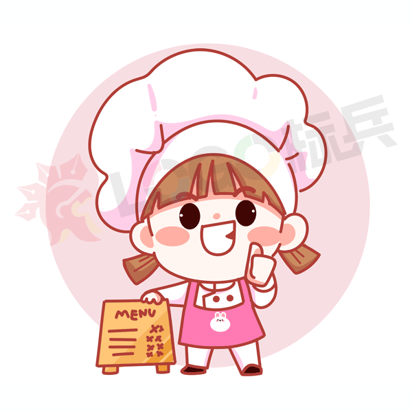 卡通厨师店员女孩美食（三）【AI,PSD源文件】【卡通设计】 - LOGO标兵-专业设计平台-海量素材资源-LOGO标兵-专业设计平台-海量素材资源