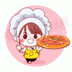 卡通女厨师美食LOGO 【AI,PSD源文件】【卡通形象】-LOGO标兵-专业设计平台-海量素材资源