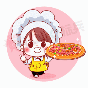 卡通女厨师美食LOGO 【AI,PSD源文件】【卡通形象】-LOGO标兵-专业设计平台