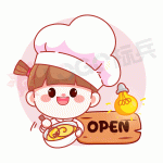 卡通女厨师烘焙美食LOGO 【AI,PSD源文件】【卡通设计】-LOGO标兵-专业设计平台-海量素材资源