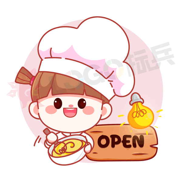 卡通女厨师烘焙美食LOGO 【AI,PSD源文件】【卡通设计】 - LOGO标兵-专业设计平台-海量素材资源-LOGO标兵-专业设计平台-海量素材资源