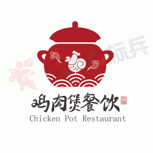 鸡肉煲餐饮品牌图标LOGO 【AI,PSD源文件】-LOGO标兵-专业设计平台