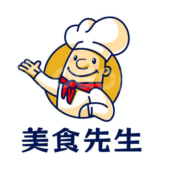 卡通厨师图标LOGO 【AI,PSD源文件】【LOGO模版素材】 - LOGO标兵-专业设计平台-海量素材资源-LOGO标兵-专业设计平台-海量素材资源
