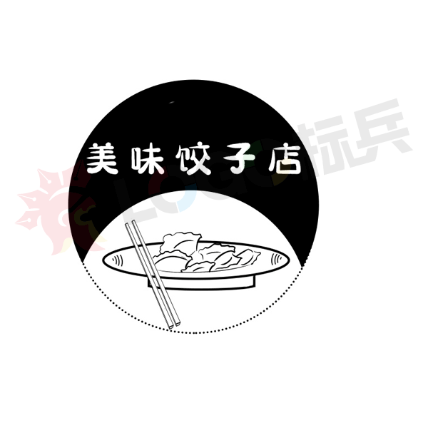 饺子美食餐饮品牌图标LOGO 【AI,PSD源文件】【LOGO模版素材】 - LOGO标兵-专业设计平台-海量素材资源-LOGO标兵-专业设计平台-海量素材资源