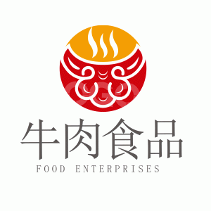 牛肉类食品餐饮图标LOGO 【AI,PSD源文件】【LOGO模版素材】-LOGO标兵-专业设计平台