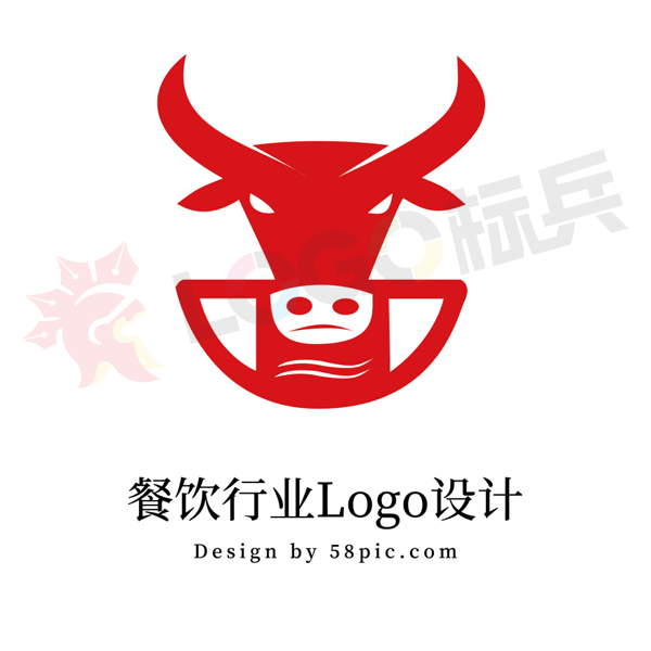 牛肉美食餐饮品牌图标LOGO 【AI,PSD源文件】【LOGO模版素材】 - LOGO标兵-专业设计平台-海量素材资源-LOGO标兵-专业设计平台-海量素材资源