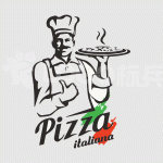 厨师披萨卡通头像类图标LOGO 【AI,PSD源文件】【LOGO模版素材】-LOGO标兵-专业设计平台-海量素材资源