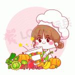 卡通女厨师卡通蔬果LOGO 【AI,PSD源文件】【卡通形象】-LOGO标兵-专业设计平台-海量素材资源