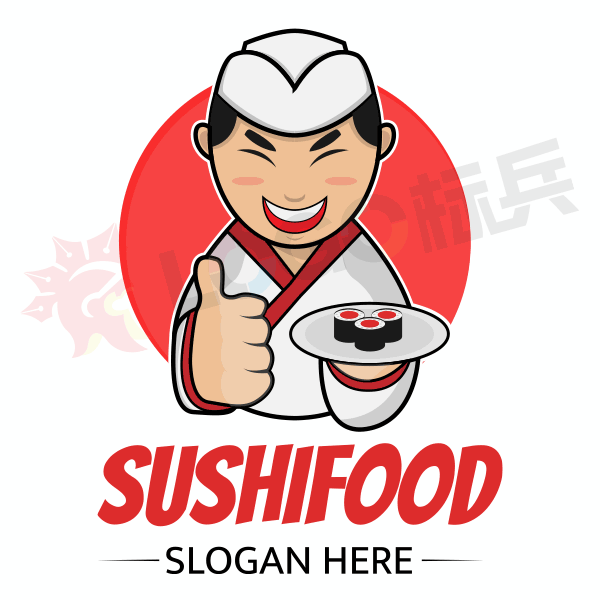 寿司品牌徽标图标卡通LOGO 【AI,PSD源文件】 - LOGO标兵-专业设计平台-海量素材资源-LOGO标兵-专业设计平台-海量素材资源