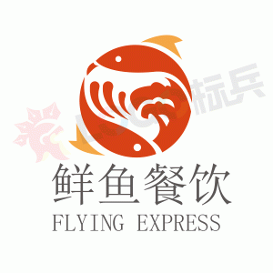鲜鱼餐饮品牌图标LOGO 【AI,PSD源文件】【LOGO模版素材】-LOGO标兵-专业设计平台