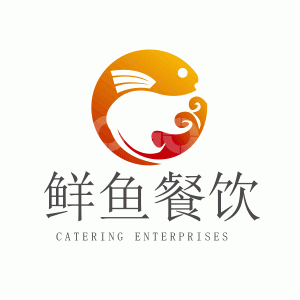 鱼美食餐饮图标LOGO 【AI,PSD源文件】【LOGO模版素材】-LOGO标兵-专业设计平台