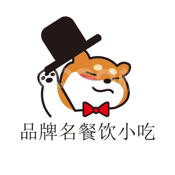 卡通小狗旺旺图标LOGO 【AI,PSD源文件】【LOGO模版素材】 - LOGO标兵-专业设计平台-海量素材资源-LOGO标兵-专业设计平台-海量素材资源