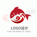 鱼美食餐饮品牌图标LOGO 【AI,PSD源文件】【LOGO模版素材】-LOGO标兵-专业设计平台-海量素材资源