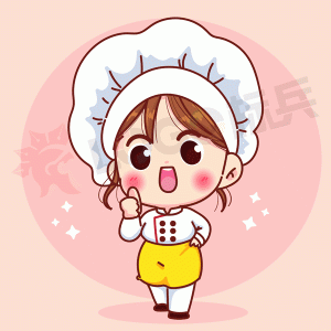 卡通女孩厨师卡通形象LOGO 【AI,PSD源文件】【LOGO模版素材】-LOGO标兵-专业设计平台