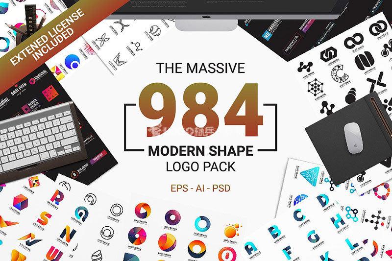 图片[1]-标志图形LOGO模板，984套 AI源文件 - LOGO标兵-专业设计平台-海量素材资源-LOGO标兵-专业设计平台-海量素材资源