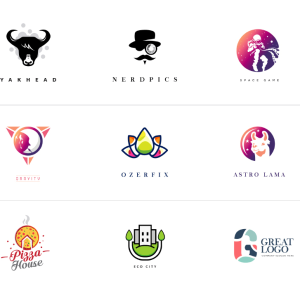 彩色Logo模板，9款AI源文件-LOGO标兵-专业设计平台-海量素材资源