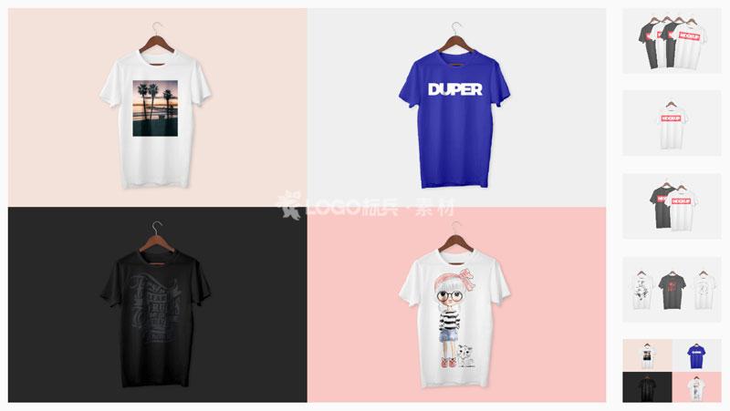 T恤文化衫模板,PSD格式【设计师常用】-LOGO标兵-专业设计平台
