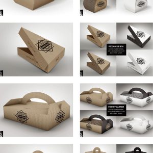 外卖包装盒样机模板，PSD格式8款-LOGO标兵-专业设计平台-海量素材资源