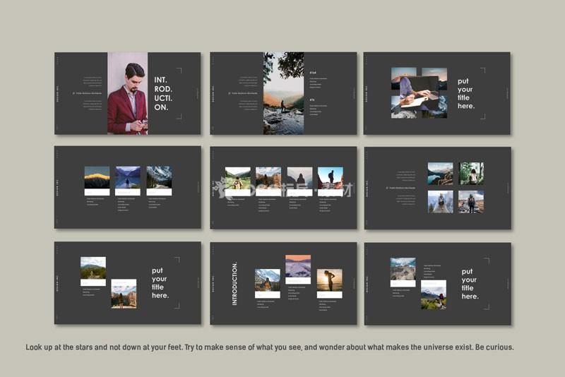 深色极简企业 PPT模板专业定制66P-LOGO标兵-专业设计平台-海量素材资源