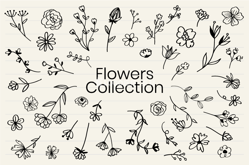 手帐花朵手绘插图,AI源文件-LOGO标兵-专业设计平台-海量素材资源