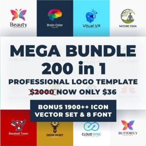 LOGO矢量模板合集，200款AI源文件-LOGO标兵-专业设计平台-海量素材资源