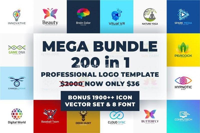 LOGO矢量模板合集，200款AI源文件 - LOGO标兵-专业设计平台-海量素材资源-LOGO标兵-专业设计平台-海量素材资源