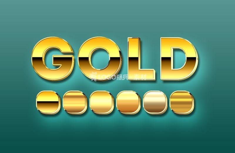 6款黄金Photoshop样式 - LOGO标兵-专业设计平台-海量素材资源-LOGO标兵-专业设计平台-海量素材资源