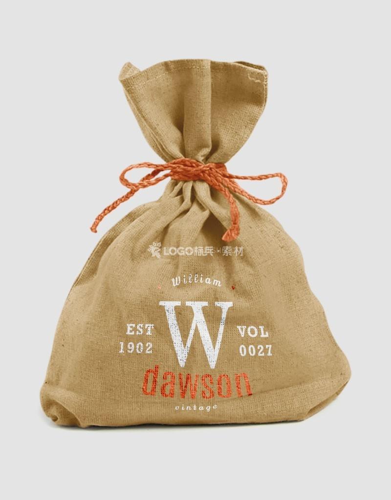 老式麻袋PSD样机模型-LOGO标兵-专业设计平台