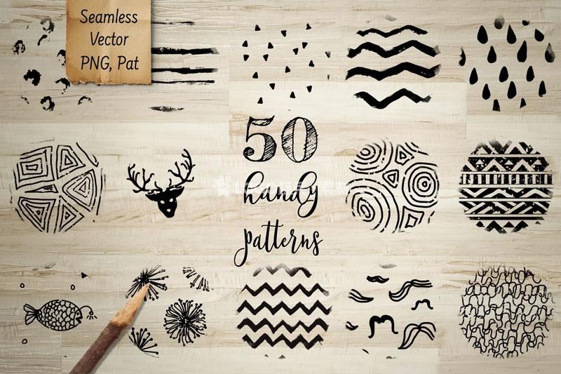 手绘无缝背景图案合集50款-LOGO标兵-专业设计平台-海量素材资源 手绘无缝背景图案合集50款-LOGO标兵-专业设计平台-海量素材资源