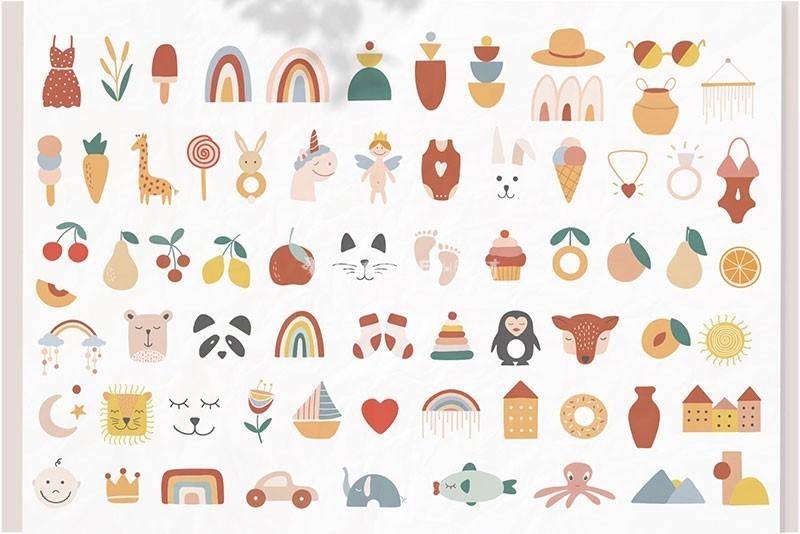 儿童可爱卡通填充背景图案,PAT AI格式-LOGO标兵-专业设计平台-海量素材资源 儿童可爱卡通填充背景图案,PAT AI格式-LOGO标兵-专业设计平台-海量素材资源