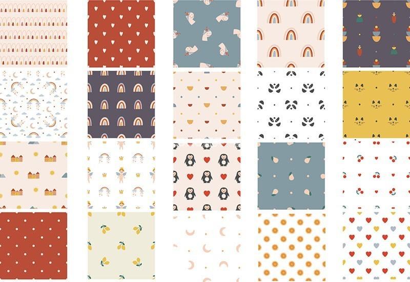 儿童可爱卡通填充背景图案,PAT AI格式-LOGO标兵-专业设计平台-海量素材资源 儿童可爱卡通填充背景图案,PAT AI格式-LOGO标兵-专业设计平台-海量素材资源