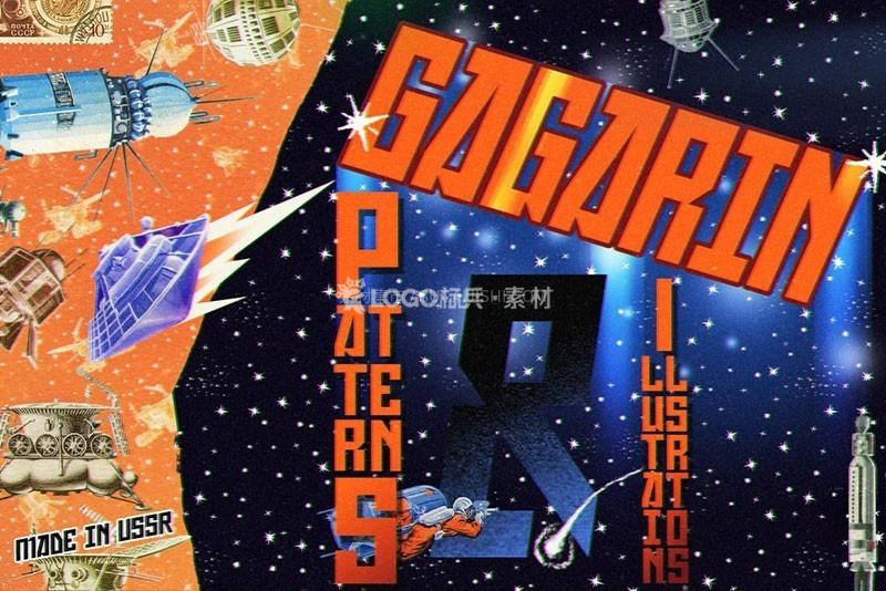 图片[2]-复古朋克风科幻太空主题图案，PAT格式 - LOGO标兵-专业设计平台-海量素材资源-LOGO标兵-专业设计平台-海量素材资源