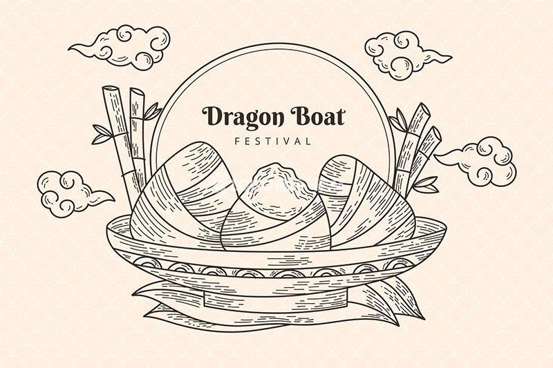 粽子线稿插图，AI源文件 - LOGO标兵-专业设计平台-海量素材资源-LOGO标兵-专业设计平台-海量素材资源
