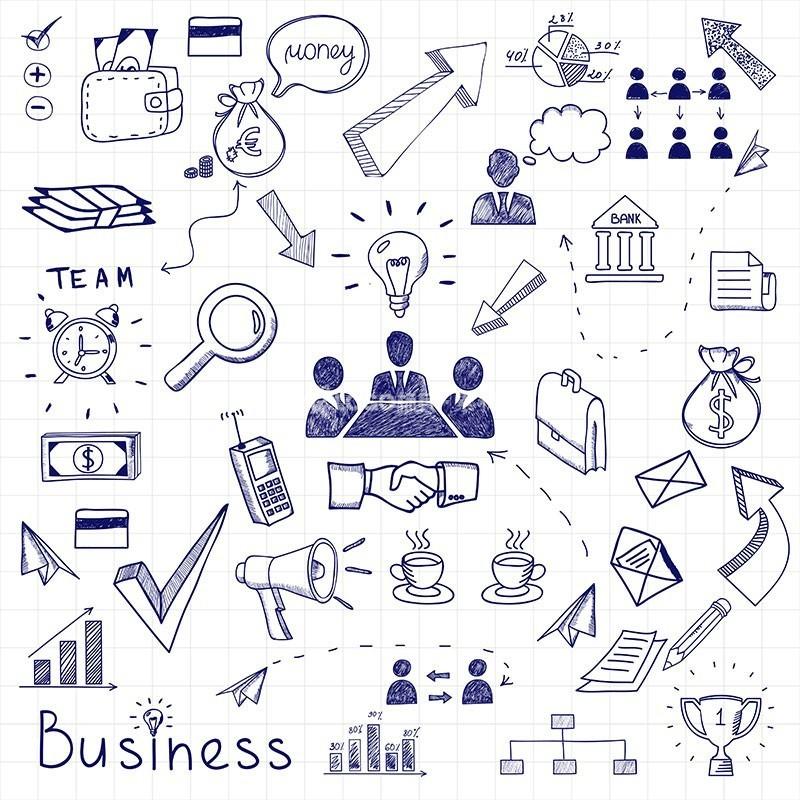 商务创意手绘插图,AI源文件-LOGO标兵-专业设计平台-海量素材资源