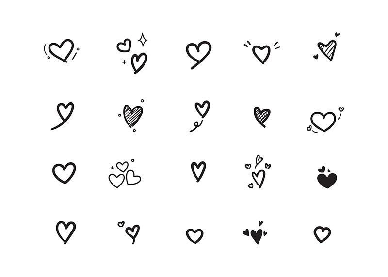 爱心涂鸦矢量素材,AI源文件-LOGO标兵-专业设计平台-海量素材资源