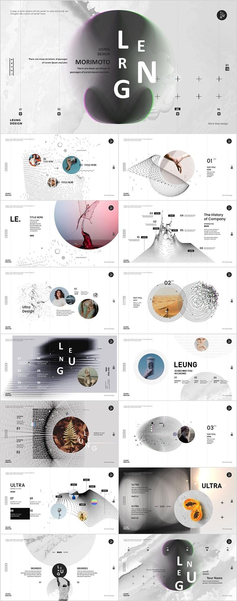 艺术摄影时尚简约潮流风ppt模板 - LOGO标兵-专业设计平台-海量素材资源-LOGO标兵-专业设计平台-海量素材资源