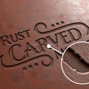 生锈金属LOGO雕刻效果PSD经典模板-LOGO标兵-专业设计平台-海量素材资源